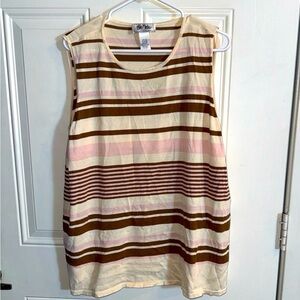 Bob Mackie Studio Size 2X Brown and Pink Tank